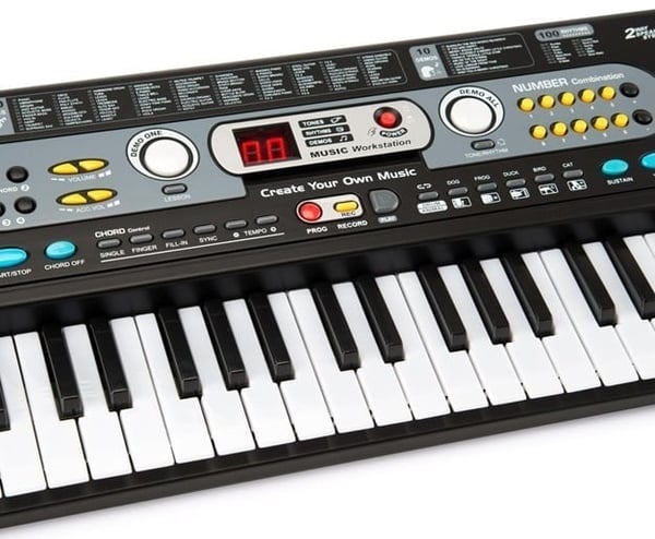Musik Keyboard och mikrofon