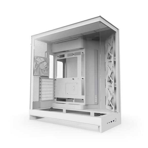 NZXT H9 Flow (2025) ATX-chassi, vitt