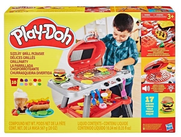 PLAY-DOH Glödande grill, modellera set