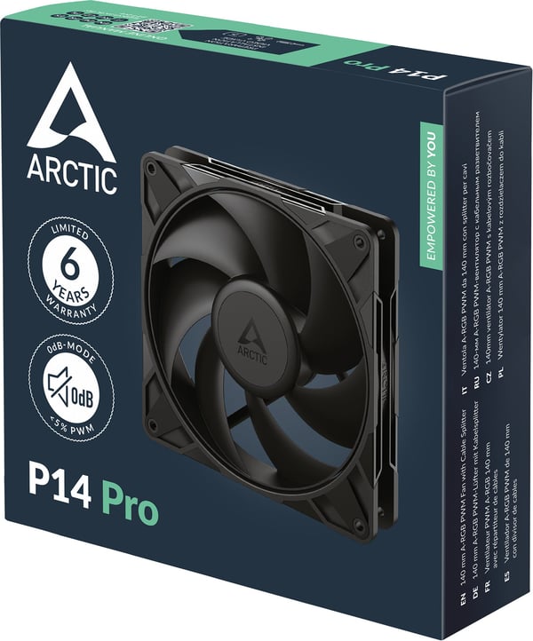 ARCTIC P14 Pro fläkt, svart