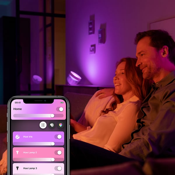 Philips Hue Iris hvid & farvetone - smart bordlampe, sort, BT, 570 lm