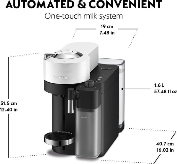Nespresso Vertuo Lattissima ENV300.W -kapselkaffemaskine, hvid