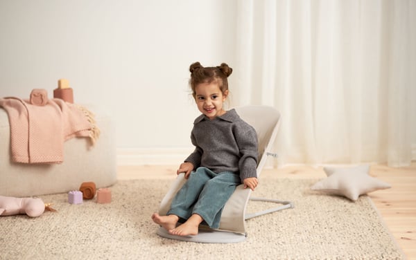 BabyBjörn Bouncer Balance Soft Woven -stol, jersey lysbeige