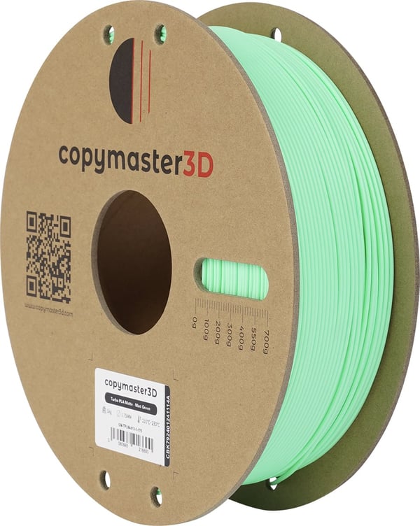 Copymaster3D Turbo PLA Matt -filament til 3D-printere, 1.75 mm, mat mintgrøn