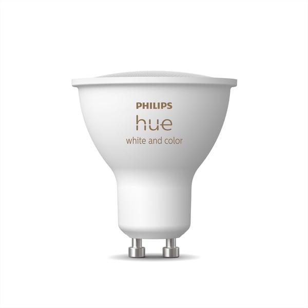Philips Hue -LED-smartpære, BT, Hvid og farveambians, GU10, 4,2 W, 1-pak