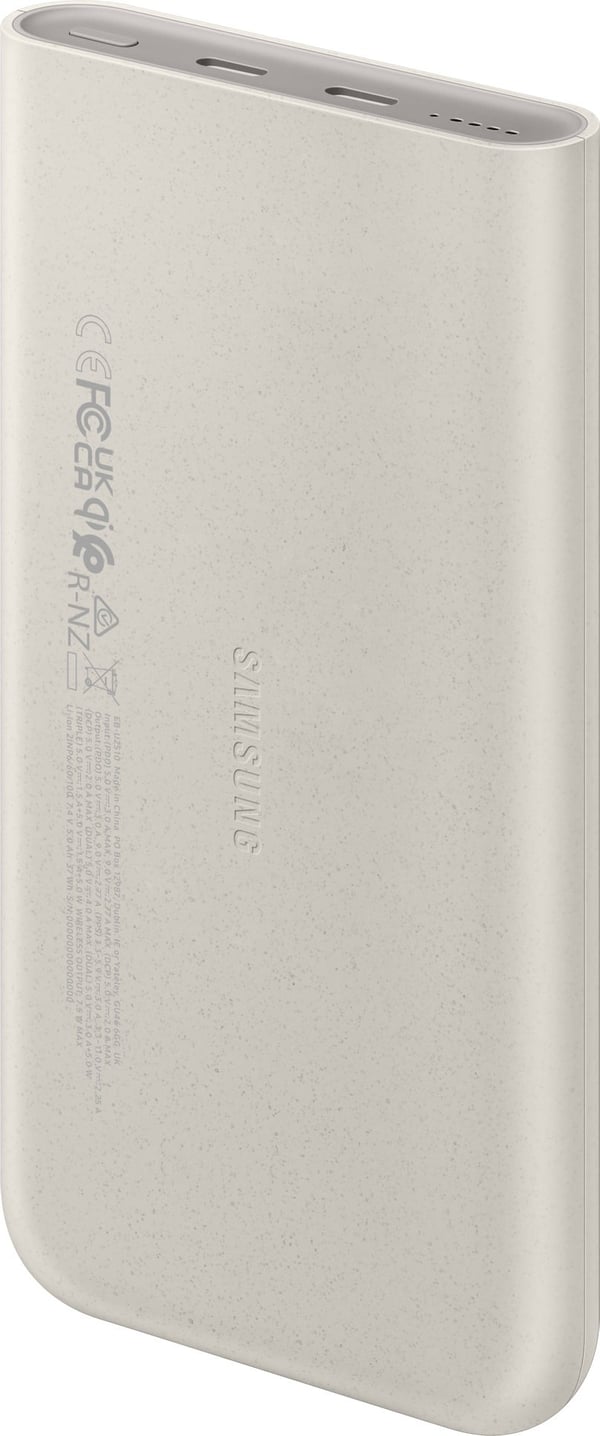 Samsung trådløs batteripakke 25 W 10 000 mAh - strømkilde med trådløs opladning, beige