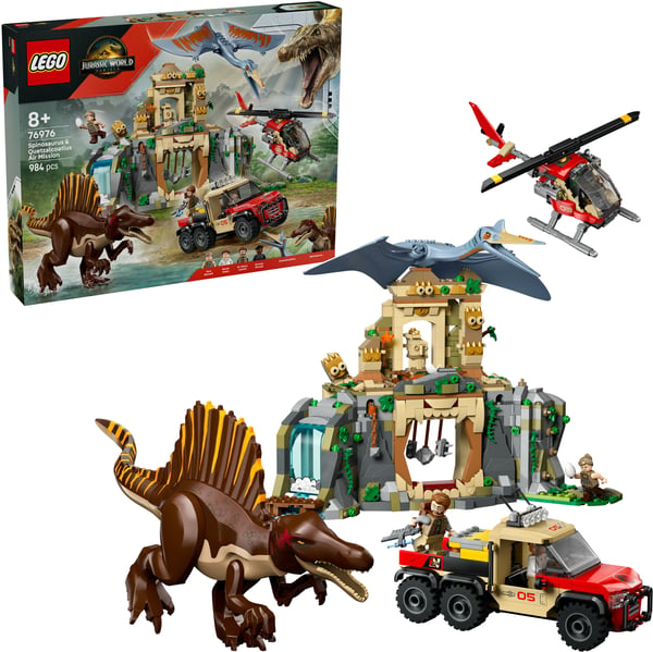 LEGO Jurassic World 76976 Spinosauriens och Quetzalcoatlus flykt