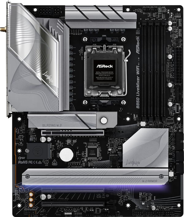 Asrock B850 LiveMixer WiFi AMD AM5 ATX-moderkort