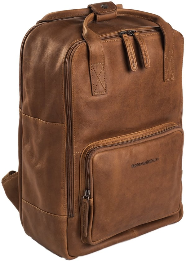 The Chesterfield Brand Belford -rygsæk til 14" bærbar computer, cognac