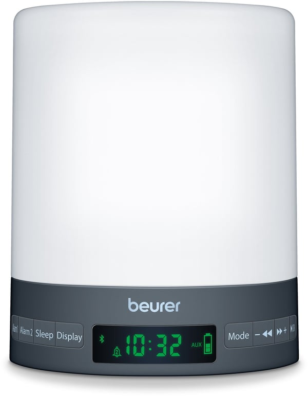 Beurer WL50 Wake up Light-vækkeur, med BT-højttaler, ur og radio