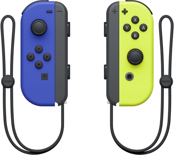 Nintendo Joy-Con-par, spilcontroller-par, blå og neon gul, Switch