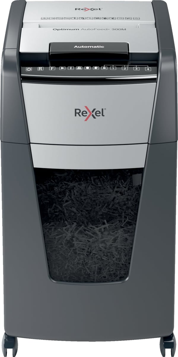 Rexel Optimum 300M automatisk -pappersstrimlare, P5