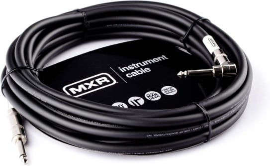 MXR Standard -instrumentkabel med vinklad kontakt 6 m, svart