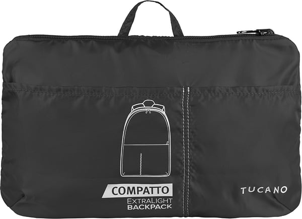 Tucano Compatto Eco XL -foldbar rygsæk, sort