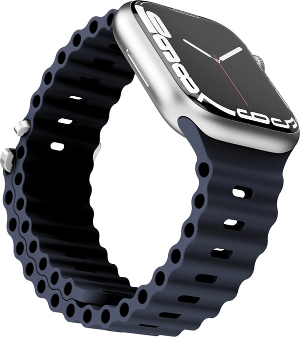 Vonmählen Ocean Band -silikonearmbånd, Apple Watch 38/40/41, mørkeblå