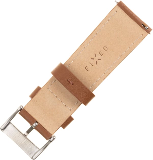 Fixed smartklocka läderrem, 22 mm, brun