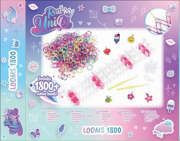 Loom Bands Kit -pysselset, 1800 dele