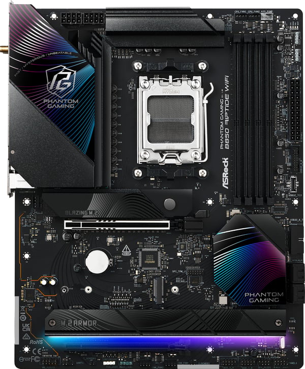 Asrock Phantom Gaming B850 Riptide WiFi AMD AM5 ATX-moderkort