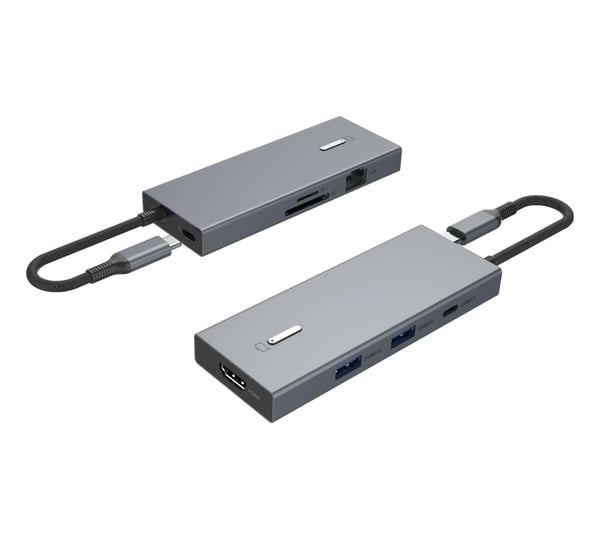 Fuj:tech 8-i-1 USB-C-hubb, 100 W PD
