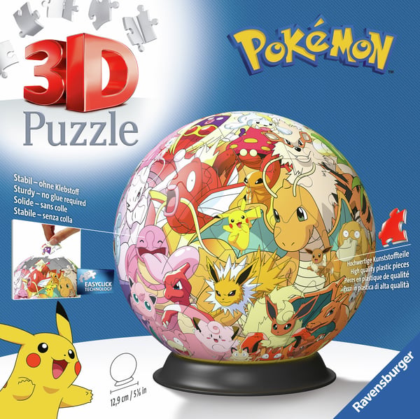 Ravensburger Pokémon Multikaraktär 3D pussel, 73 bitar