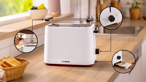 Bosch MyMoment TAT3M121 brödrost, vit