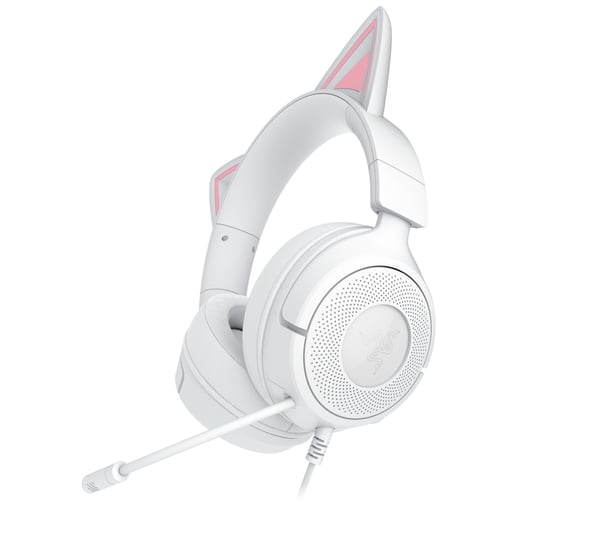 Razer Kraken Kitty V3 X spelhörlurar, vit