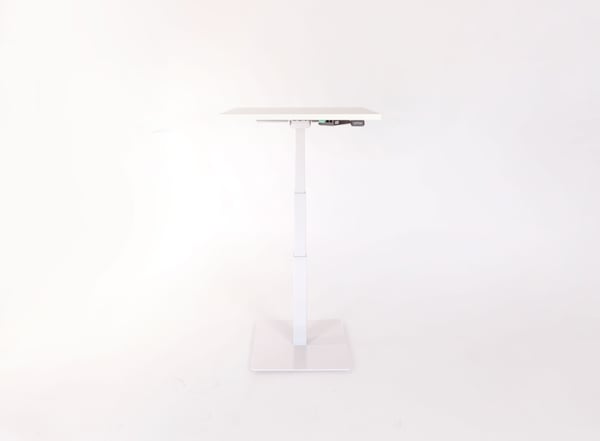 Elfen Ergodesk Single -enbens elektrisk skrivbordsstomme, vit