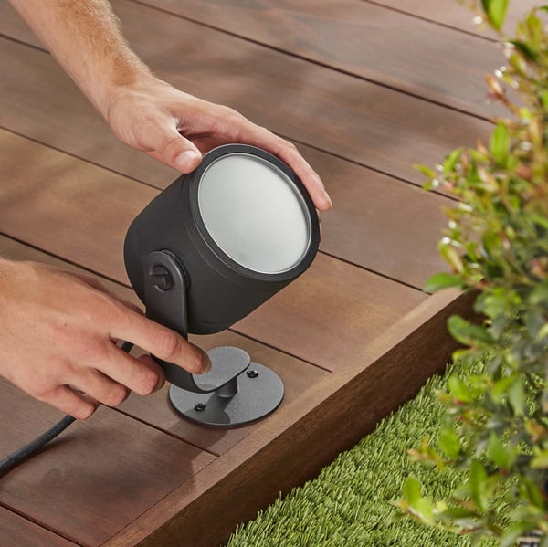 Philips Lily XL HUE Outdoor spotlygte til udendørs brug , 24 cm, antracit