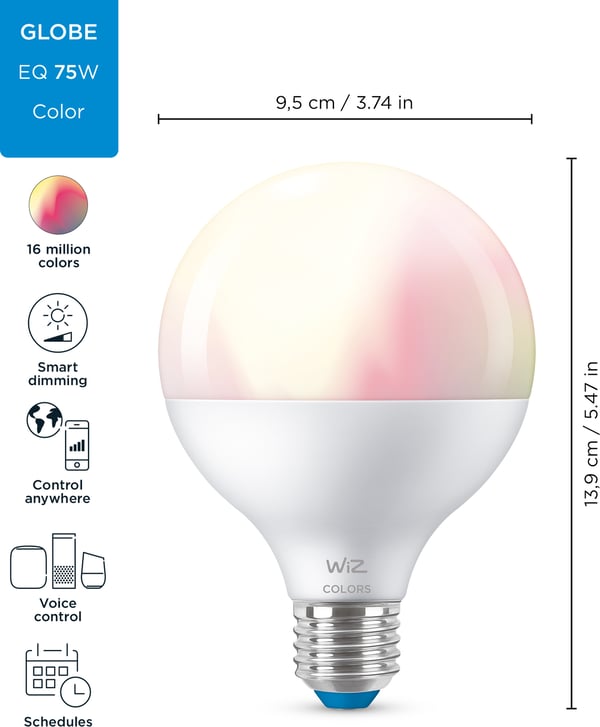 WiZ Smart LED-lampe, 1055 lm, RGBW