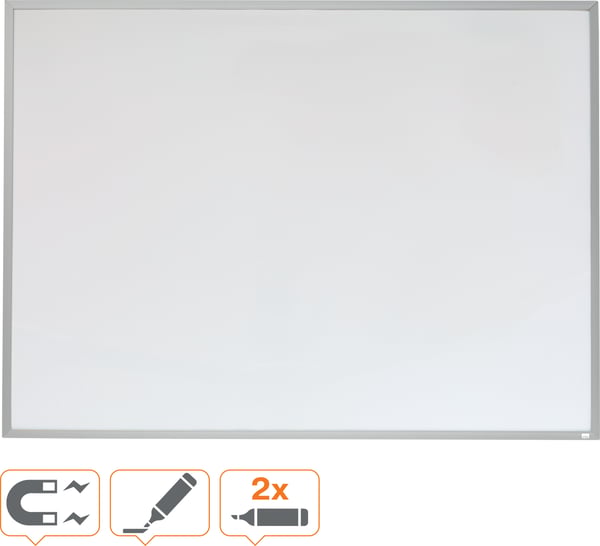 Nobo Home -whiteboard med aluminiumram, 58,5 x 43 cm