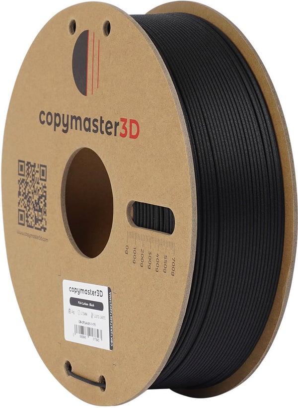 Copymaster3D PLA Carbon filament til 3D-printere, 1,75 mm, sort