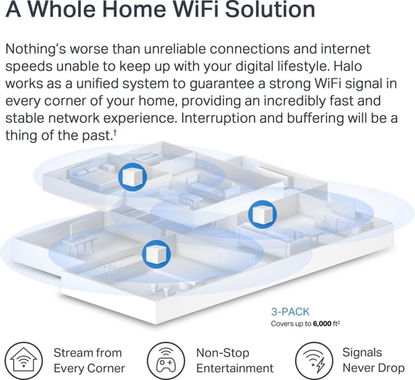 Mercusys Halo H60X WiFi 6 -Mesh-system, 3-pak