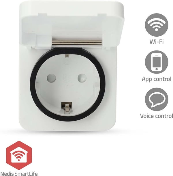 Nedis SmartLife ZBPO130FWT - smarta vägguttag, 16 A, 3680 W, IP44