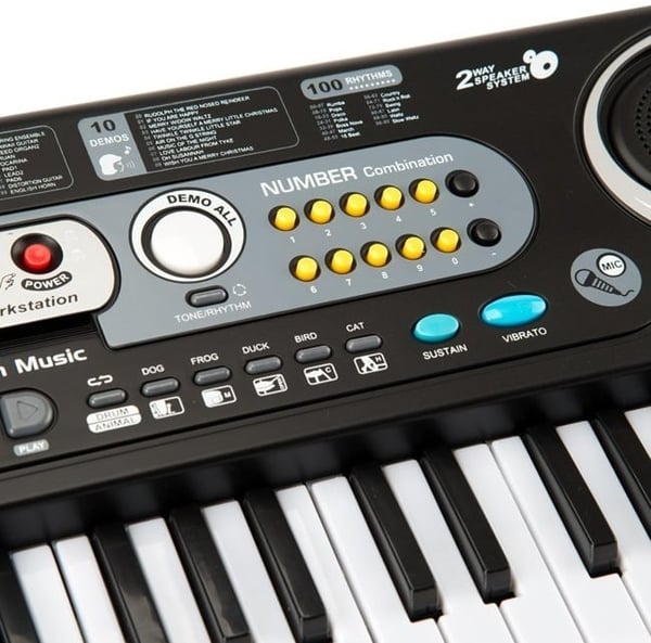 Musik Keyboard och mikrofon