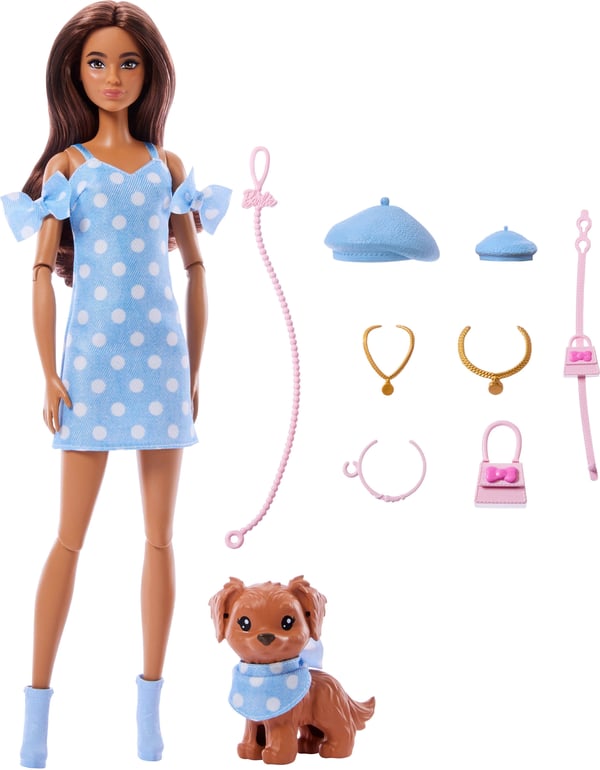 Barbie Twinning Looks Modedocka och husdjur