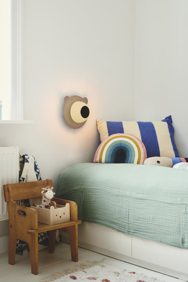 Nordlux Bruna Bear vägglampa, brun