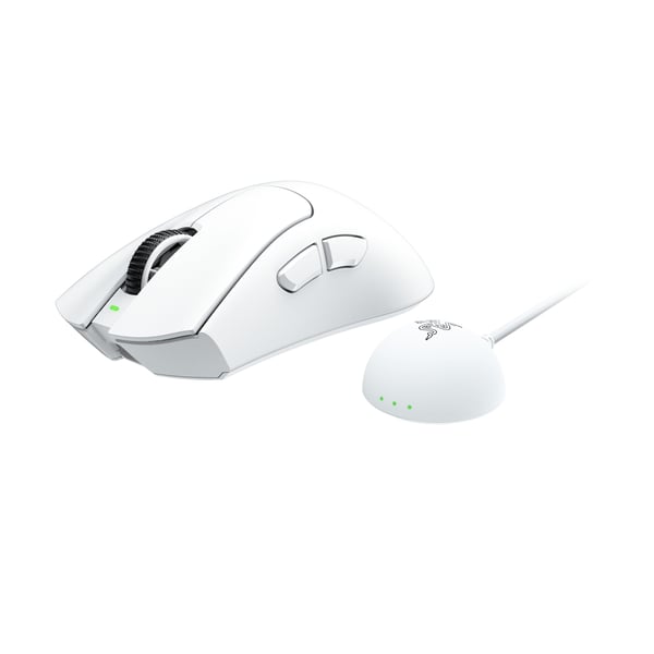 Razer Deathadder V4 Pro trådlös gamingmus, vit