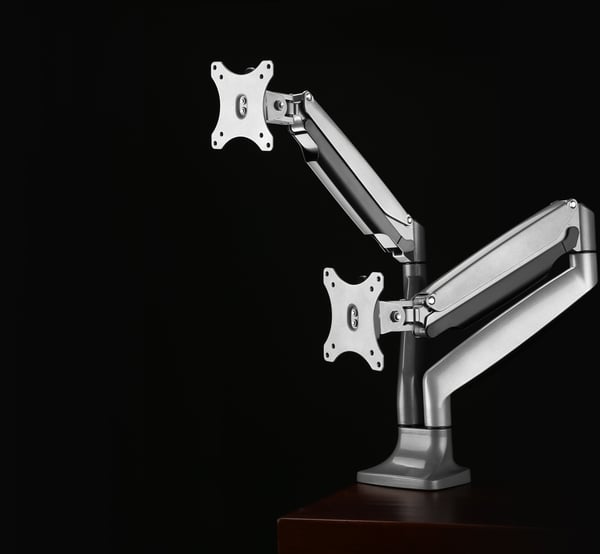 Mozi Dual Display Gas Spring Desk Stand - skrivbordstativ för två skärmar