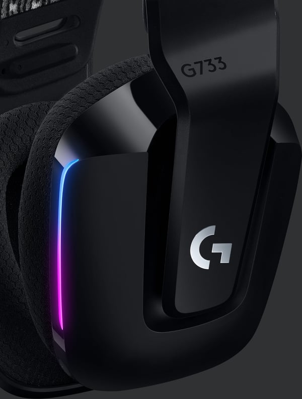 Logitech G733 Lightspeed trådløse gaming headset, sort
