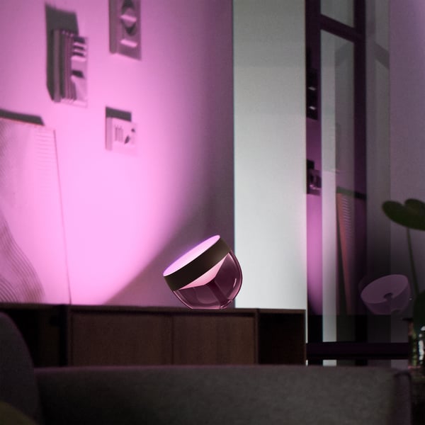 Philips Hue Iris hvid & farvetone - smart bordlampe, sort, BT, 570 lm