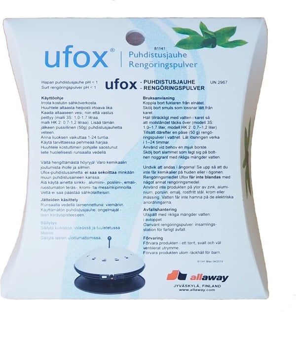 Ufox rengøringspulver til luftfugtere, 2 stk Ufox rengøringspulver til luftfugtere, 2 stk