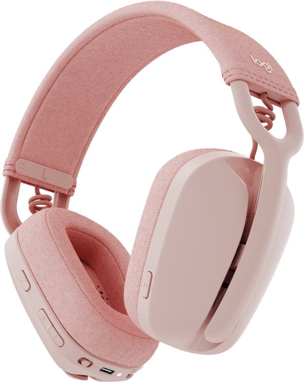Logitech Zone Vibe 100 -trådløse høretelefoner, rosa