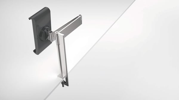 Durable -tabletthållare med bordsfäste, silver
