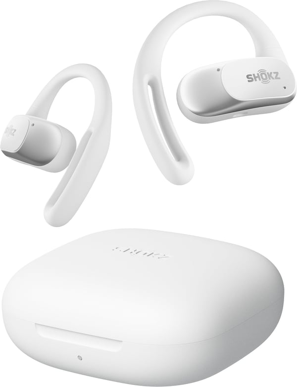 Shokz OpenFit Air trådløse høretelefoner, hvid