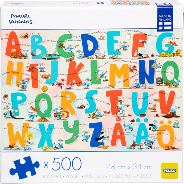 Mauri Kunnas Alfabet -pussel, 500 bitar