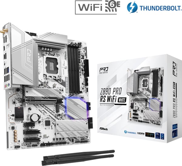 ASRock Z890 PRO RS WIFI WHITE ATX-moderkort