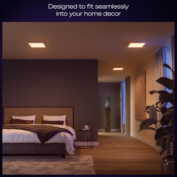 Philips Hue Surimu fullfärg taklampa 25W, 2000-6500K, 1760 lm, fyrkantig, vit S