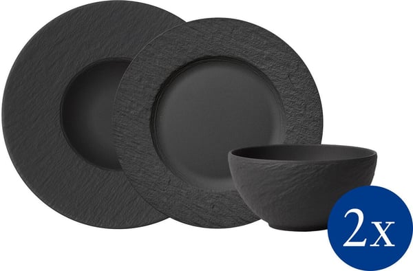 Villeroy & Boch Manufacture Rock -servis, 6 delar, svart