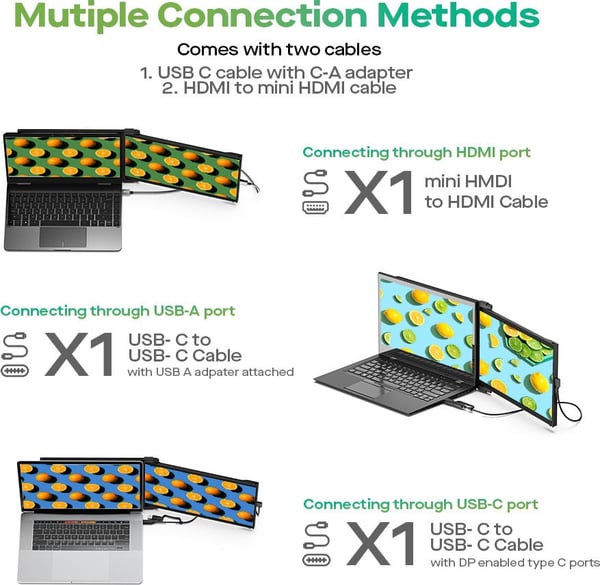 Mobile Pixels Duex Max DS 14,1" Bærbar skærm - bærbar skærm