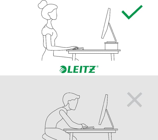 Leitz Ergo -monitorstand, hvid